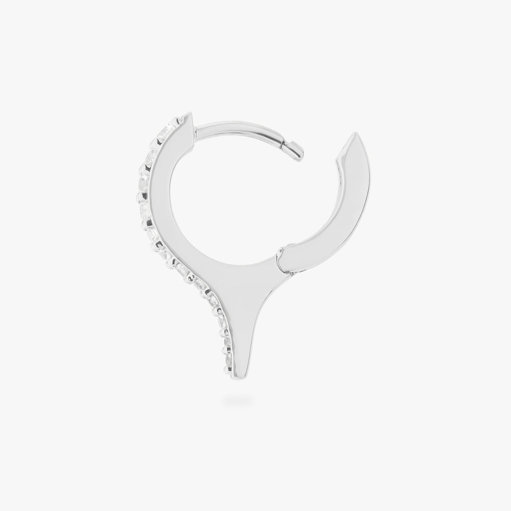 Pave Spike Huggie