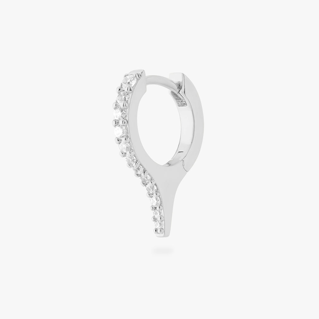 Pave Spike Huggie