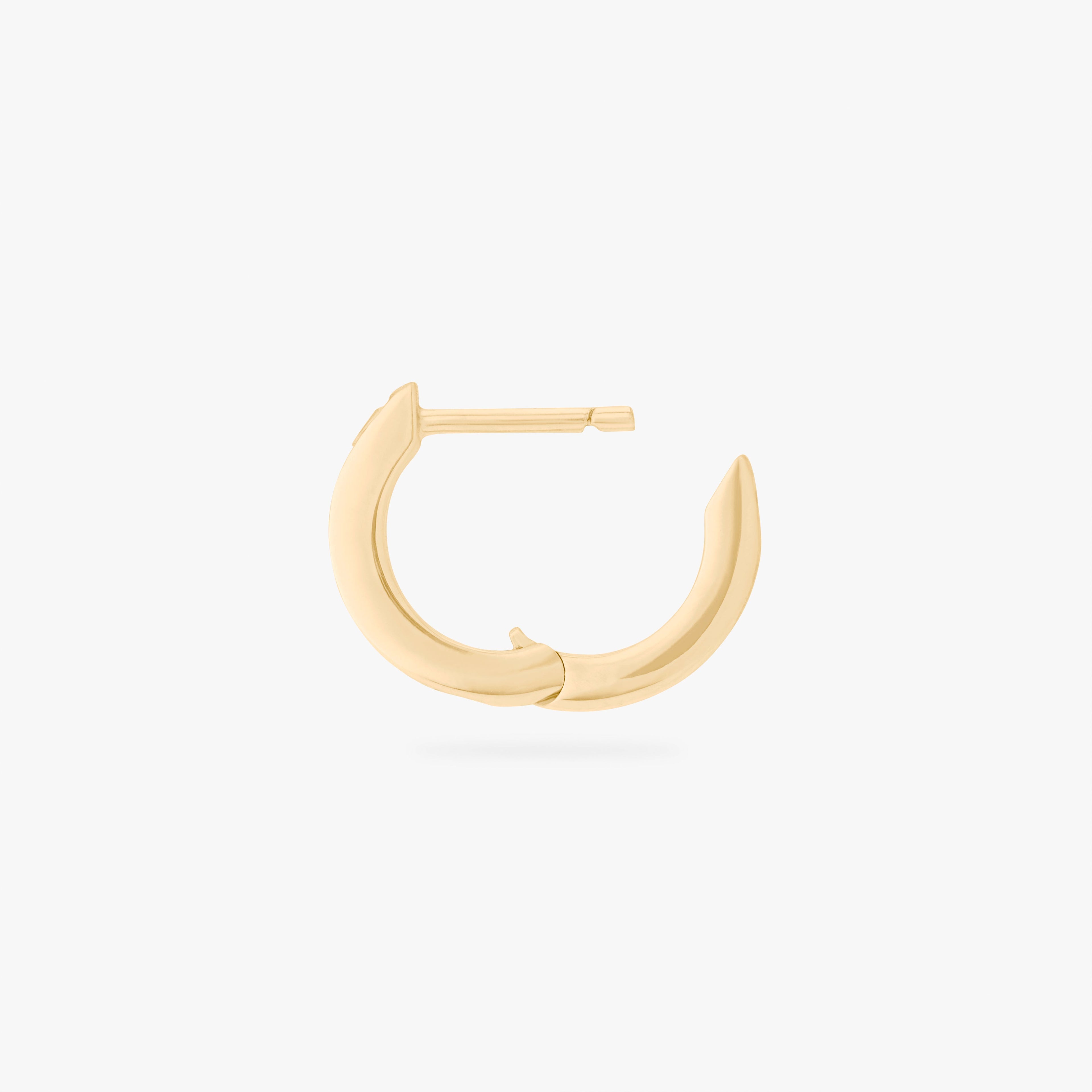 Mini Bezel Baguette Huggie
