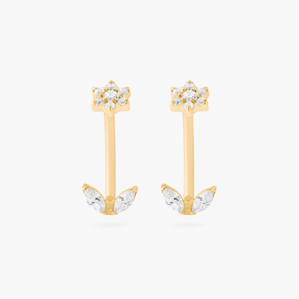 CZ Flower Barbell