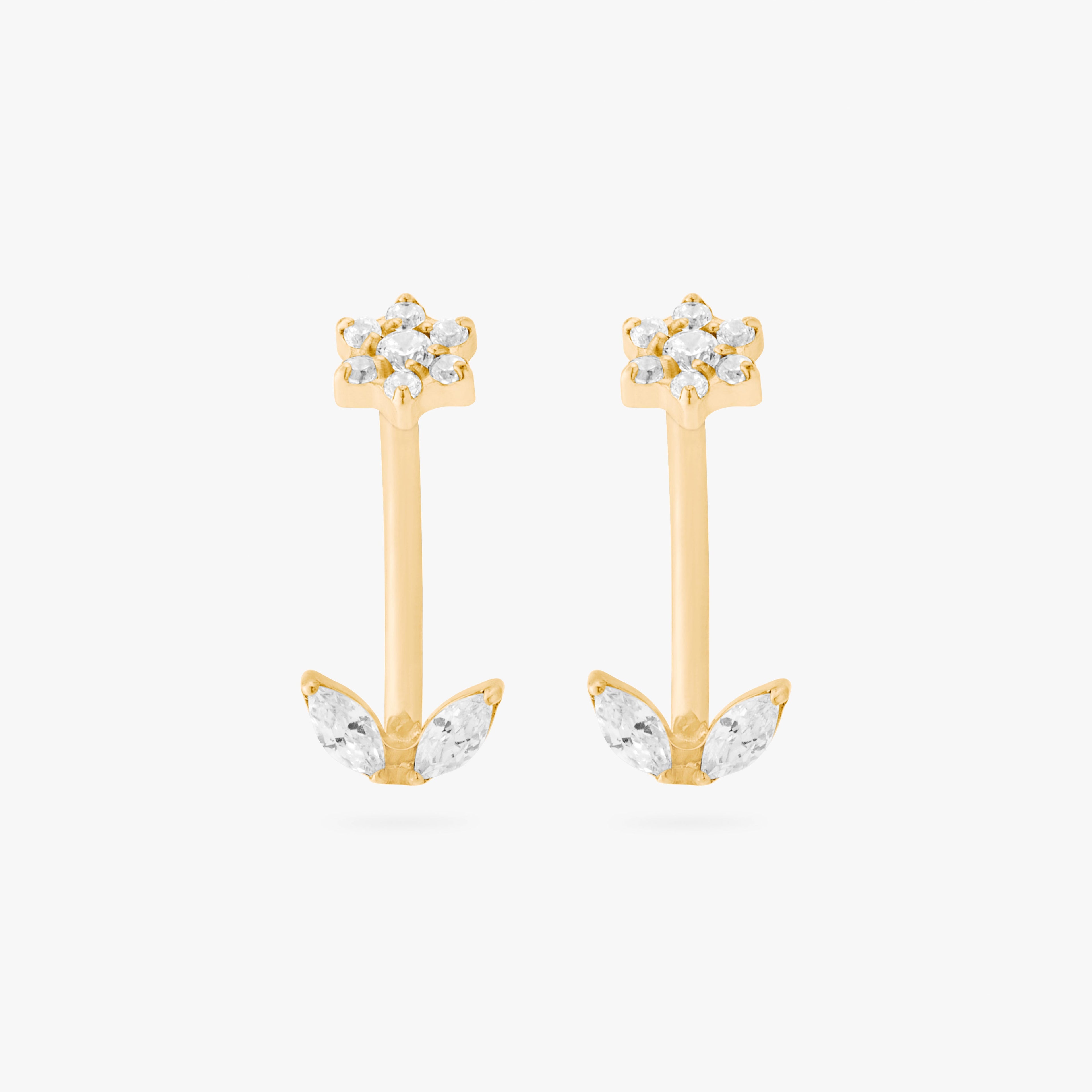 CZ Flower Barbell
